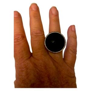 Brighton Ring size 8 Black Onyx set in sterling silver
